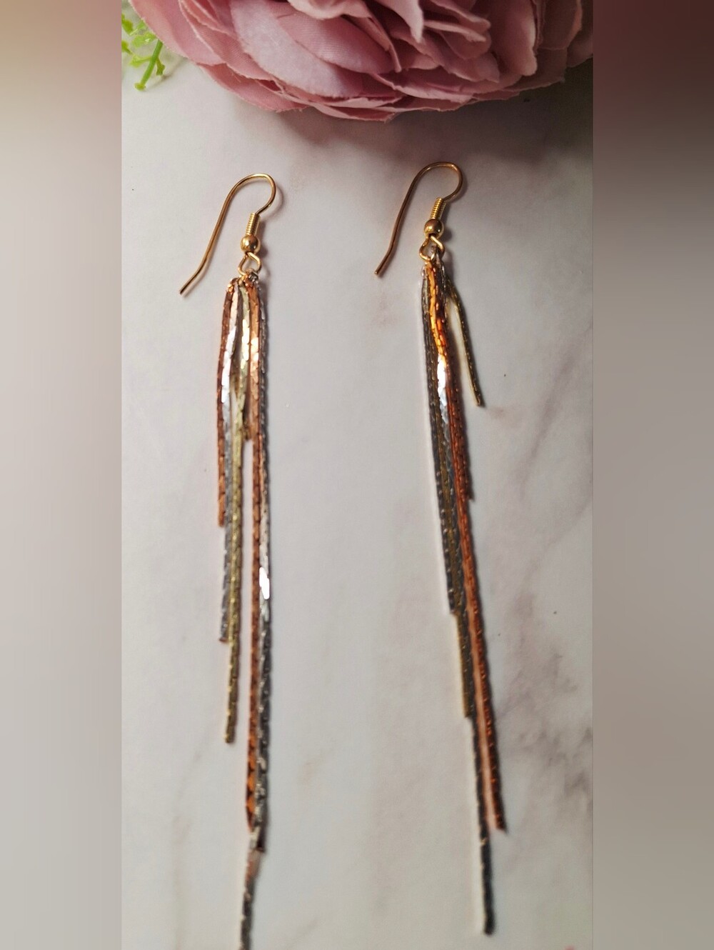 Vintage 80s✨️💖Metallic Dangle Earrings